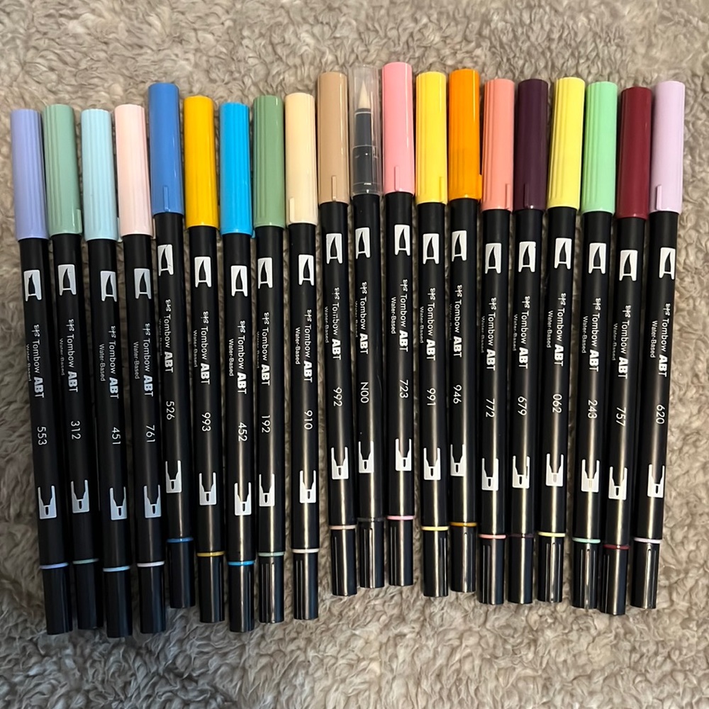 Tombow water based dual markers brush pens pastel and cottage packs